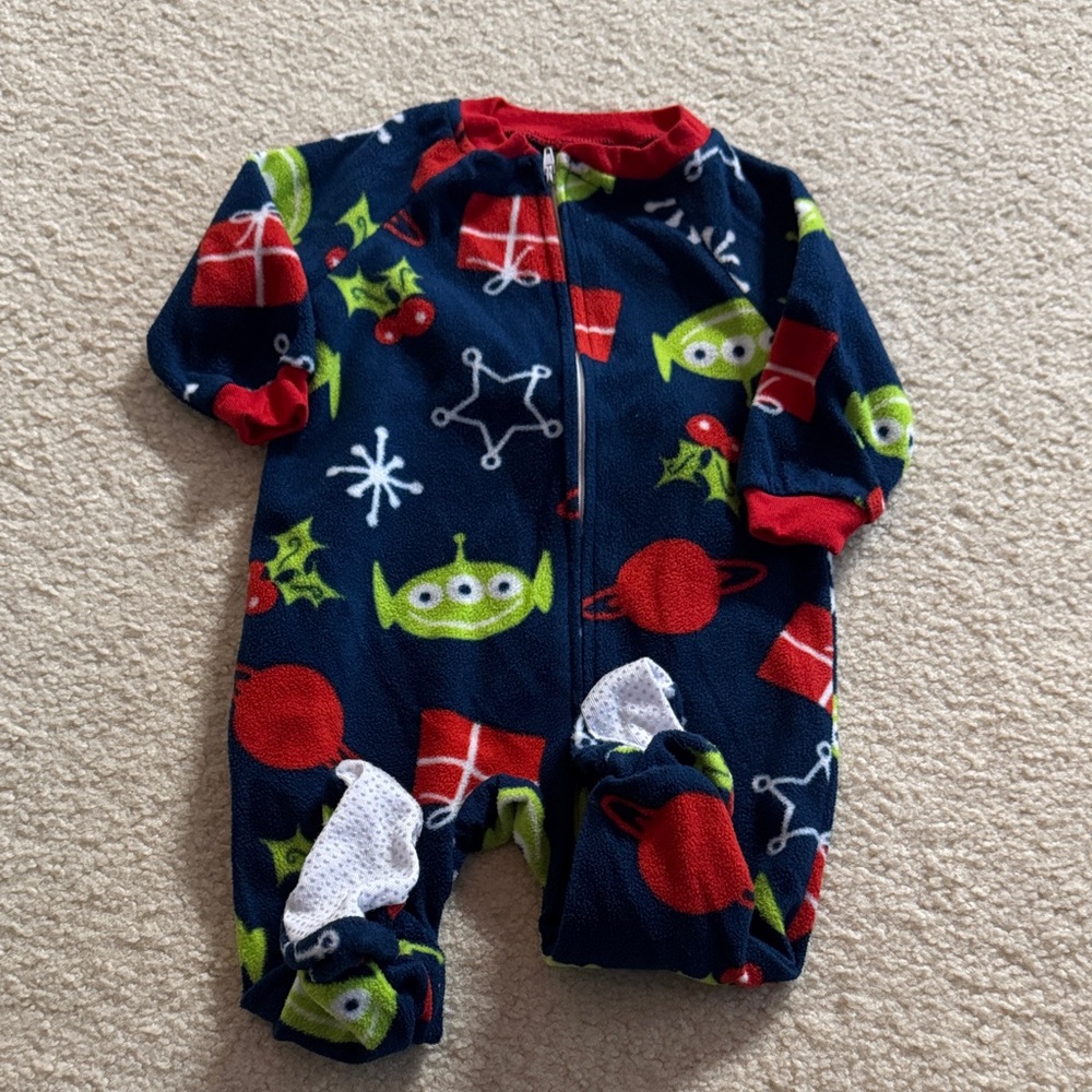 Disney Blue and Red Alien Print Kids One Piece